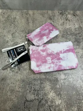 Avasc033 Pga Tour Set Golf Bags Pouch Valuables Toiletries Makeup Jewelry Travel Pink Tie Die