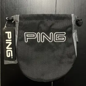 10241 Ping Black Golf Ball Valuables Velour Lined Bag Pouch Drawstring 8.5x7.5 10241 Ping Black Golf Ball Valuables Velour Lined Bag Pouch Drawstring 8.5x7.5