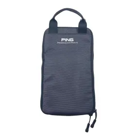 35966-01 Ping Golf Zippered Valuables Pouch Velour Lined Interior With Divider Grey