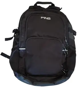 36298-1 Ping Golf Sensor Cool Backpack Black Laptop Sleeve Multi 8 Pockets