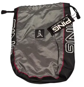 Ping 881978056417 Golf Ac Shoe Sack Bag New Tags Nwt Silver Black Velour Lined Drawstring