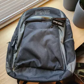 Ping 881978088449 Ac Backpack Gray Black Silver Embroidered Logo