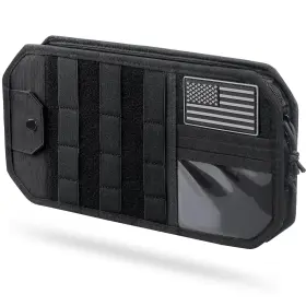 Pt-0021b Pitozer Molle Car Sun Visor Organizer With Zipper Storage Pouch And Glasses Clip Auto