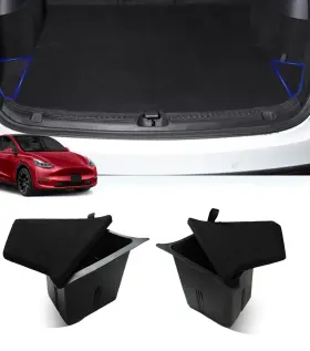 Pmtsl00042 Pm Auto Trunk Storage Bins For Tesla Model Y 2020-2025 Medium Black