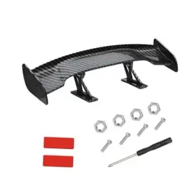 Povtii-2730cm Povtii Car Mini Spoiler Wing 9.8 Inch Adhesive Rear Tail Black Carbon Fiber