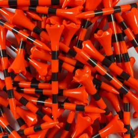 Pride Golf Tee 048929209432 2-3/4 Inch Performance Striped 100 Count Citrus Orange
