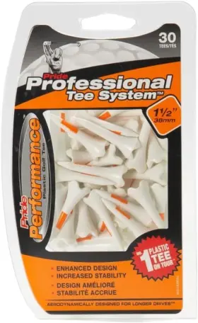 Pride Golf Tee 796793188314 Performance Professional System Plastic 1 1/2-inch White