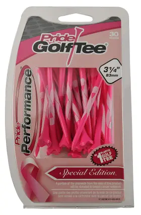 Evbca3143013 Pride Golf Tee Performance Breast Cancer Awareness Tees 3-1/4 Inch 30 Pink