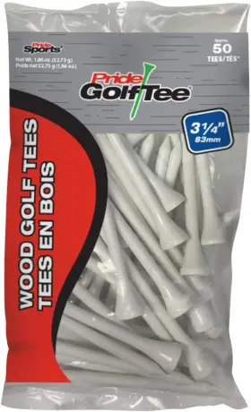Pg3145075 Pride Golf Tee 3-1/4 Inch Deluxe 50 Count White