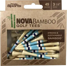 31445 Pridesports Nova Bamboo Golf Tees - 45 Count 3-1/4 Inch Blue/white/navy Stripe