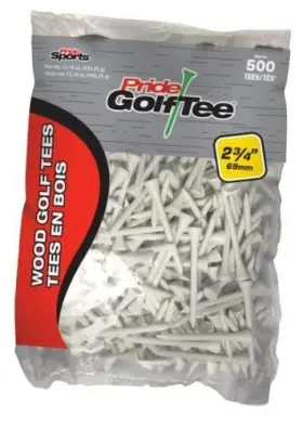 Pg2450075 Pridesports 2-3/4 Inch Deluxe Tee 500 Count White