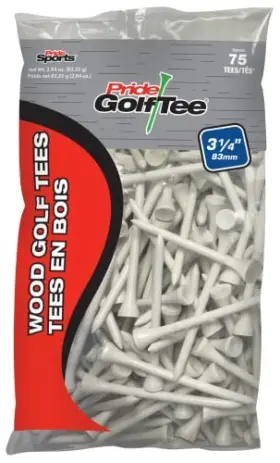 Pg3147575 Pridesports 3-1/4 Inch Deluxe Tee 75 Count White
