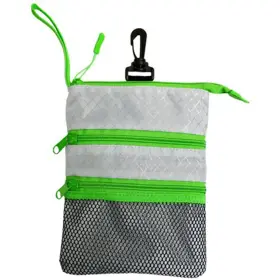 Proactive Sports 010027970620 Golf Zipper Caddy Gray/green Valuable Pouch New