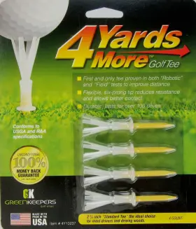 1721 Proactive Sports 4 Yards More Golf Tee - 2 3/4 Inch Yellow Tees