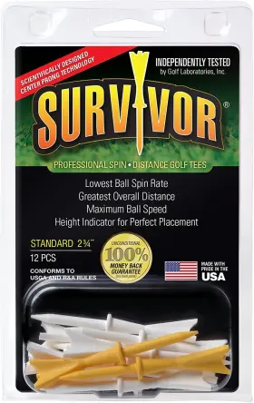 Su10264 Proactive Sports Greenkeepers Survivor Golf Standard Tee 2 3/4 Inch White Beige