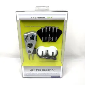Protocol 658531966298 Golf Pro Caddy Kit Divot Tool Stroke Counter Balls Spike Cleaner