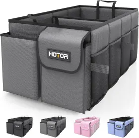 2-compartment Proxxi 744110938418 Foldable Car Trunk Organizer - Sturdy Storage For Suvs And Sedans