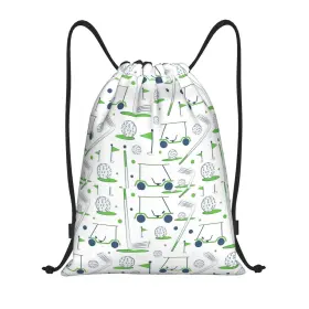 Vylwfdfggw-040 Prtyabs Fashion Funny Golf Sports Bag For Women Men Drawstring Backpack Sackpack
