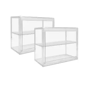 898-a1 Ptsgcai 2 Pack Acrylic Display Case 2/3 Layer Adjustable Figure Wall-m