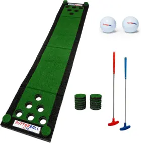 Putterball 850056843393 Lite 9ft Golf Putting Pong Style Portable Game Set With Putters - Nib