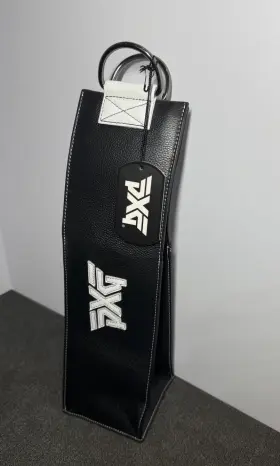 B-lqd57213bk-blk Pxg Nwt - Classic Wine Tote Bag Faux Leather Carry Handle Black And White