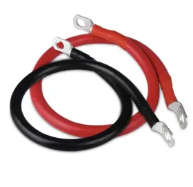 Cn-68445510 Qkudnghy 2 Awg 12in Power Battery Cables With 3/8 Inch Lugs Terminals Pure Copper