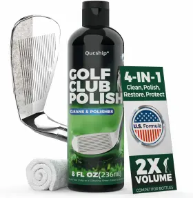 Gp-001 Qucship 8oz Golf Club Polish With Towel 4-in-1 Polishing Kit - Easy