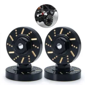 M008857 Rc Hub Rc-hub 4pcs Black Wheel Weights Hex Adapter Brass Extended For 1/24