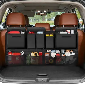 P732133590140 Rhino Valley Trunk Organizer For Suv 35.5 Inch X 18.2 Large Capacity Car Organizers And Stor