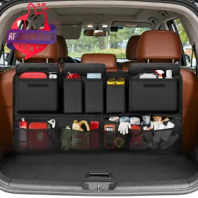 P732133590164 Rhino Valley Trunk Organizer For Suv 35.5 Inch X 18.2 Large Capacity Car Organizers And