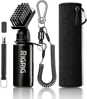 70099 Rigrig Golf Club Cleaner Brush Sets With Groove Sharpener Tool And Towel Gol