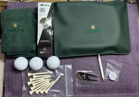 N6618201-n-kr-m Rolex Goft Set/kit-balls Towel Tees Divot Pencil Pouch Travel Clutch Bag.new