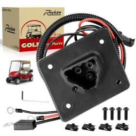 Roykaw B0887y8hlt Golf Cart 48 Volts Charger Receptacle Delta-q Socket Wires For