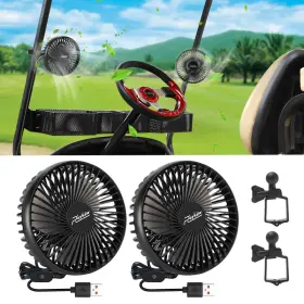 Roykaw B0c4d74sdg Golf Cart Fan Portable Usb Input Compatible Ezgo Club Car Yamaha 3-speed