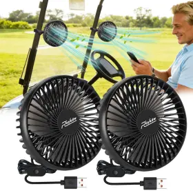Roykaw B0c4t7zfb2 Portable Usb Powered Golf Cart Fan Compatible Ezgo Club Car Yamaha