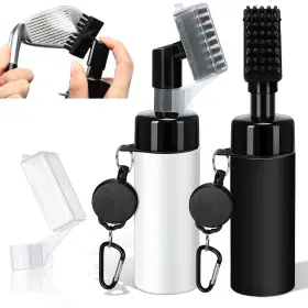 Hun-rtteri-442 Rtteri 2 Pcs Golf Cleaning Brush Stiff Nylon Bristles 5 Oz Capacity Black White