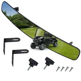 Gm017-pro Runqin Golf Cart Rearview Mirror - 16.5 Inch Long And Wide Panoramic Hd Clear