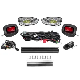 Egrdlk-ledr32 Russo Golf Cart Deluxe Street Legal All Led Light Kit For Ezgo Rxv 2008-2015