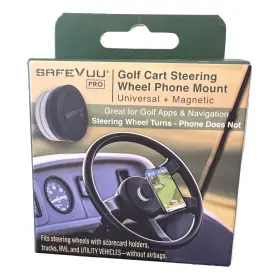 Svp-101 Safevuu Pro Golf Cart Steering Wheel Phone Holder - Patented Level-stay Magnetic Moun