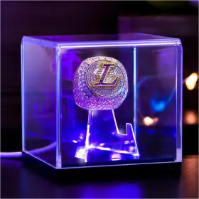 Crd-u-01 Samrion Championship Ring Display Case With Led Light Uv-protected Clear Challenge C