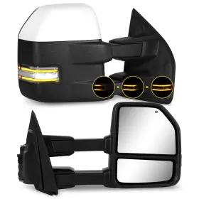 Sa-pwf1215-sdb-w Sanooer Towing Mirrors For 2015-2020 F150 Ford Tow With Turn Signal And Running