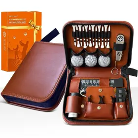 Santa Casa 762716339132 Valentines Day Golf Gift Set - Complete Golfing Accessories For Men And Brown