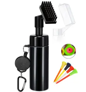 Santa Casa 766939335735 Golf Club Cleaner Brush Set - Retractable With Zip-line And Squeeze Water