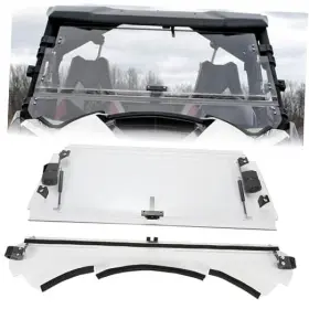 Go-2456 Scarman Llc 2-in-1 Flip Windshield Compatible With 2013-2018 Can-am Maverick/ Maverick
