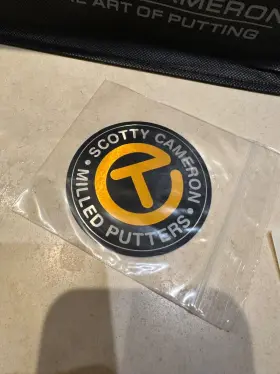 103241 Scotty Cameron New Sticker - Large Circle T 3.125 Inch Round Orange