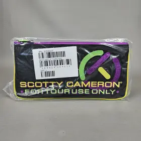 Scotty Cameron 198929454650 Titleist Limited Mardi Gras Release Neon Circle T Black Cash Bag