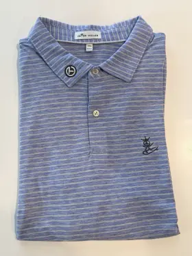 Ms20ek71s Scotty Cameron / Peter Millar Gallery Circle T Blue And Gray Peace Surfer Drirelease Polo - Xxl