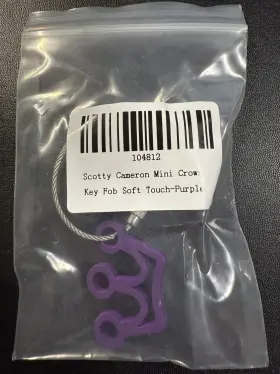 Sc010001 Scotty Cameron Purple Key Fob - Soft Touch Mini Crown 2 Inch Titleist Nib