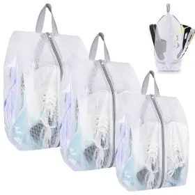 Yxde1655-3pcs-us Selftek Shoe Bags For Travel 3 Pack Size Double-sided Zipper Bag
