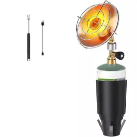 Senqwfa 313019979923 9 200btu Portable Propane Outdoor Heater Adjustable Windproof Igniter Steel Cup